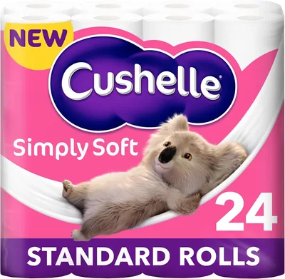 Cushelle Simply Soft Toilet Roll 24 Rolls - 15% Off