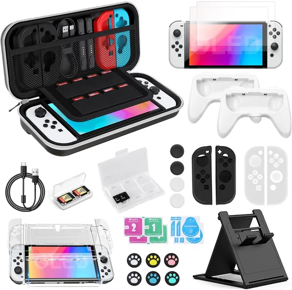 32 in1 Case Estojo Para Nintendo Switch OLED Access Rios Capa Protetora
