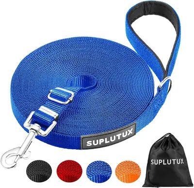 SuplutuX Opleidingsleid voor Honden 20m met Opbergtas - Ruggetende Hondenhulp Verstelbaar Leash met Zacht Handvat en D-Carabiner