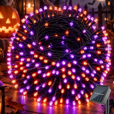 MXCOCO 10m Luz Solar de Halloween con 100 Leds, 8 Modos de Iluminación