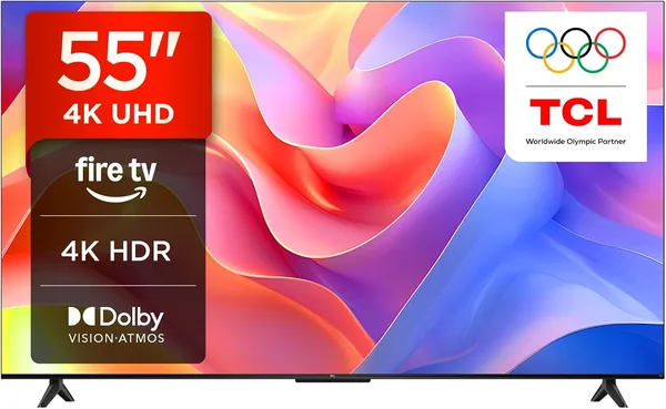 TCL 55PF650K 55-inch 4K Ultra HD, HDR TV, Smart LED Fire TV (Dolby Vision, Dolby Atmos, DTS, HDR 10, Alexa built-in, Airplay2, Miracast)