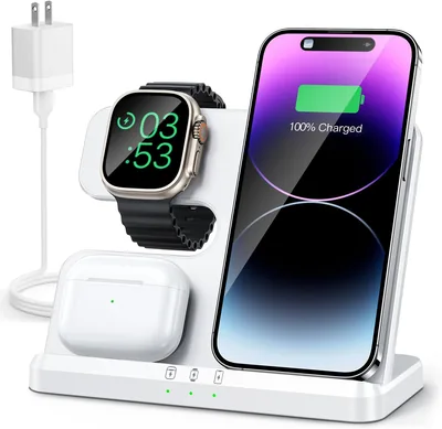 JARGOU 3 in 1 Charging Station for iPhone