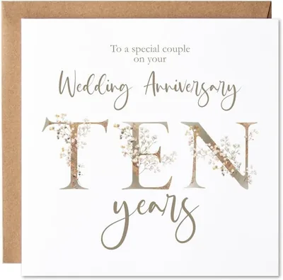 Maise & Rose 10th Wedding Anniversary Card Best Deal