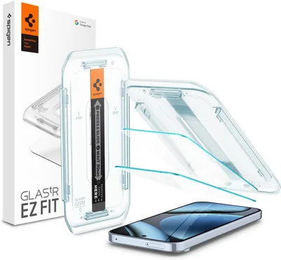 Spigen Glass.tR EZ Fit skärmsskydd Kompatibel med Google Pixel 10, Pixel 10 Pro, Pixel 9, Pixel 9 Pro, 2 stk Skydd