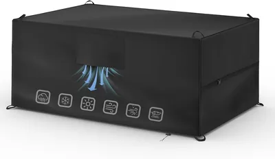 Leeko Vattenskyddlig Beskyttande Överlapp för Trädgårdsfurnitur 420D Oxford Fäbra, PU Anti-UV Beskyttningslag, Windproof