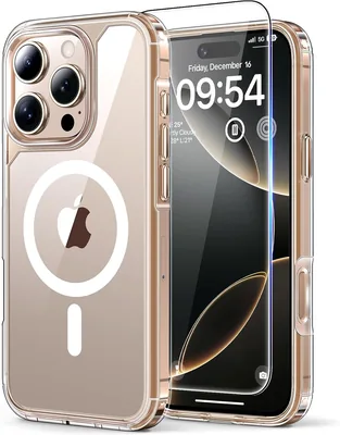 TAURI iPhone 16 Pro Hoes met Schermbeschermer 6.3", Compatibel met MagSafe, Militair Kwaliteit, [Niet Verkleuring] Magnetisch - Beste Deal