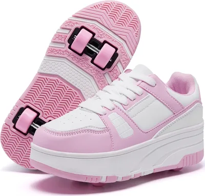 ANEFUN Rollerschaatsen voor meisjes en jongens met afneembare wielen, trendy sneakers