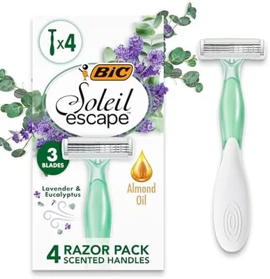 BIC Soleil Escape 3 Blade Razor Pack of 4