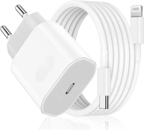 Chargeur rapide 25W pour iPhone 14/13/12/11 Pro Max Plus SE Mini Xr Xs USB C - 2M Câble de chargement - Adaptateur secteur