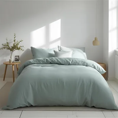 Duvet Cover Set, Queen, Duck Egg