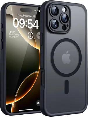 TOCOL iPhone 16 Pro Hoes met MagSafe, Volledige Camerabescherming, Schokbestendig Anti-vingerafdruk Antislip Case Dun