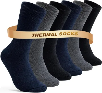 Niorasen Thermal Damers Sokor 6 Par, Varm Wollsoks für Kvinnor, Vinter sokor för damer 35-38 39-42 | Julstrumpor