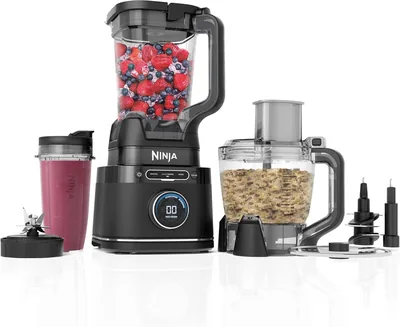 Ninja 3-in-1 Detect Power Mixer Pro, 1200W, Med eldvetskräftig Mixare, 3x Portionskopp, Dodkniv, Äpplenfärdig