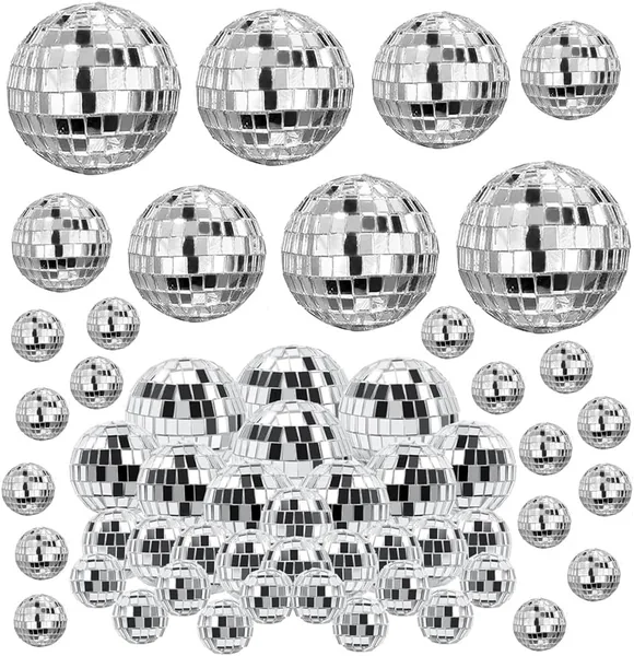 Boules de disco Wanfoou 54 pièces pour fête, scène et décor - Meilleures affaires