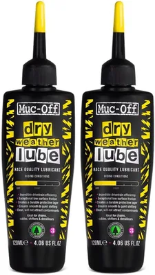 Muc-Off Dry Chain Lube 120ml, 2 stk - Biodgradabel cykelkett olja, allmän för tørrt klimat