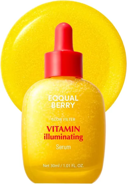EQQUALBERRY Vitamin Illuminating Serum | Niacinamide 4% + Brightening Vitamin C Face Glow Serum with Hyaluronic Acid & Vitamin E | Dark Spot, Uneven Tone Care | Korean Skincare