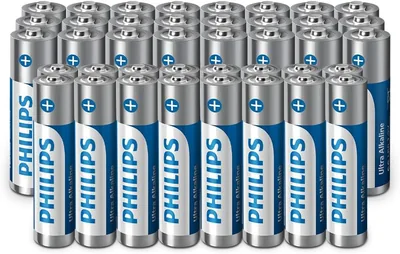 Batería Philips Ultra Alkalina AA/AAA, Pack de 40 con 29% de descuento