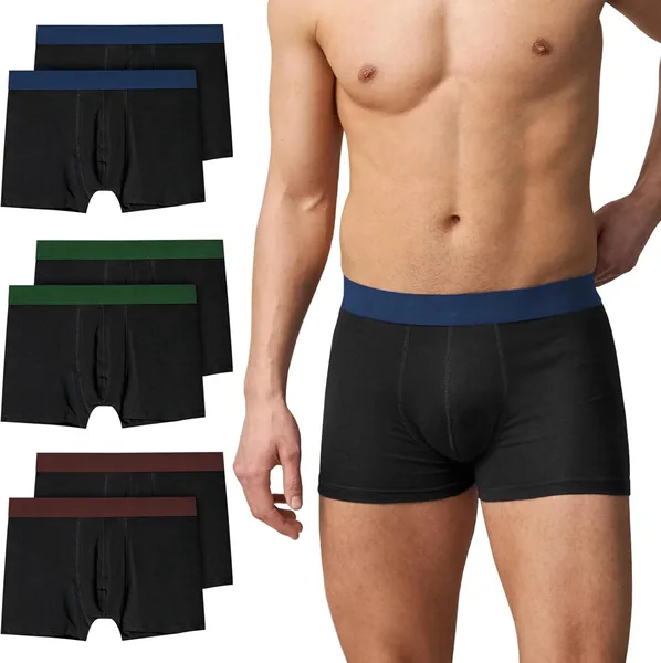 QINCAO Boxershorts Mężczyzny 6-sztukowy zestaw Bielizna Wnętrzne Baumwollretroshorts - Najlepsza Cena