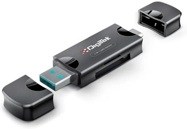 Digitek DCR-007 USB-A 3.0 & Type C Multi-Card Reader SD/SDHC/SDXC Micro SD