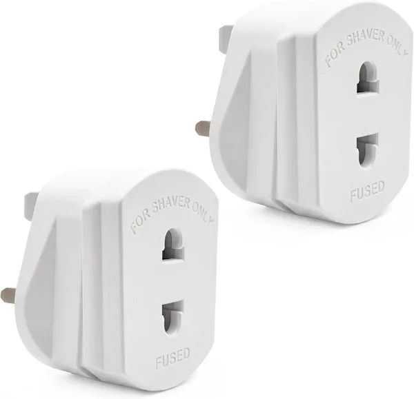 Double Dragon 2-Pack UK Electric Toothbrush & Shaver Plug Adapter
