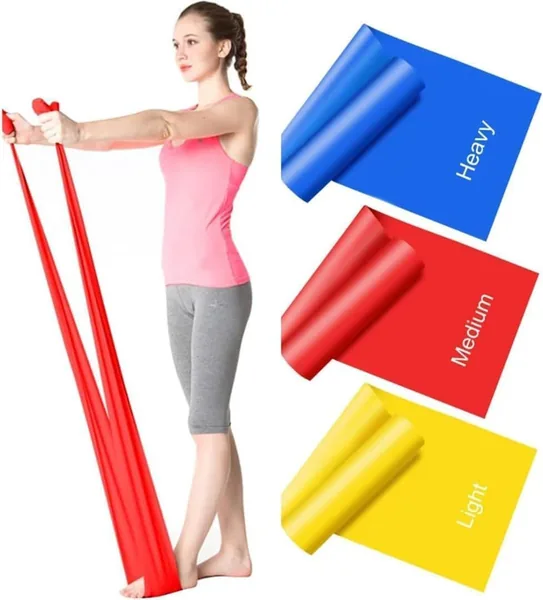 Resistance Bands Set [Set of 3] 1.5M/4.9ft Skin-Friendly Exercise Bands with 3 Resistance Levels