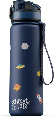 Schmatzfatz Kindertrinkflasche, 500 ml, lecksicher, BPA-frei, 1-Klick-Verschluss, Tritan, kindgerechtes Design, geeignet für Sport und Unterweg
