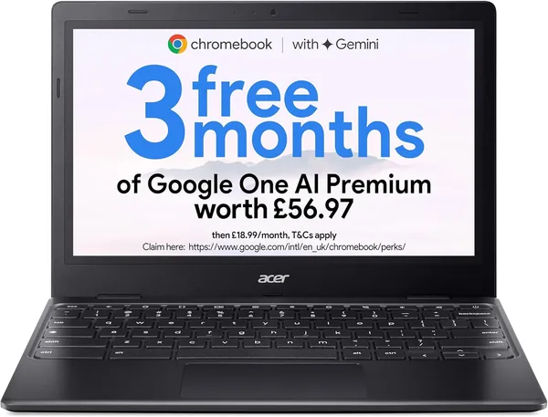Acer Chromebook 311 CBOA311-1H Laptop - Intel Celeron N4500, 4GB, 64GB eMMC, Integrated Graphics, 11.6 HD, Chrome OS, Black
