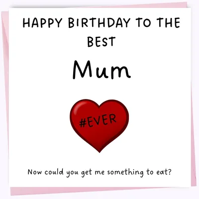 Printperfect - Best Mum Ever Birthday Card - Best Deal