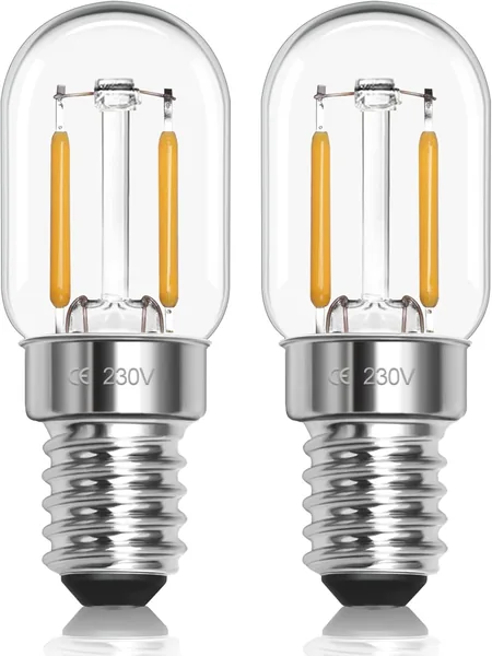 LED Light Bulb E14 Warm White 1 W 230 V, Fridge Light Bulb LED T22 E14 Warm White 2700 K