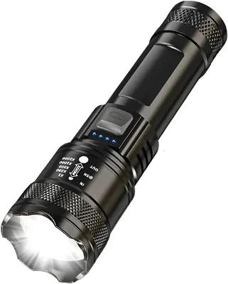Lanterna Tática T9 Led Recarregável P50 USB Super Potente 1200 Lumens 3 Modos de Iluminação Zoom Longo Alcance Leve e Resiste - Melhor Preço