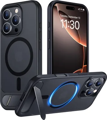 Temdan Magnetic iPhone 16 Pro Max Case with Kickstand & MagSafe