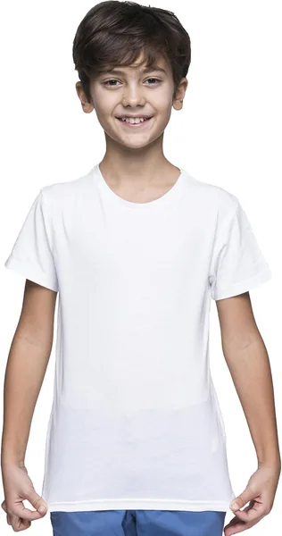 Yanek Cotton Short Sleeve Versatile Round Neck T-shirt for Boys and Girls - Plain