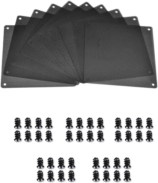 DBOO 140x140mm Dust Filter 10 Pcs + Screws PC Fan Mesh