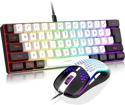 XUMIUZIY 60% Gaming Keyboard and Mouse Combo RGB Backlighting Best Deal
