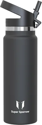 Bottiglia Termica Sparrow con Strofinaccio 0.5L/0.75L/1L in Acciaio Inox - Senza BPA & Sigillata - Lavabile in Lavastoviglie, Calda e Fredda