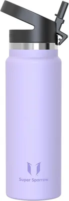 Bottiglia Termica Sparrow con Bicchiere 0.5L/0.75L/1L in Acciaio Inox - Senza BPA e Senza Perdite, Lavabile in Lavastoviglie, Calda e Fredda