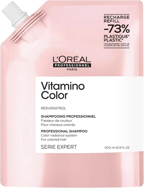 L'Orêl Professionnel Vitamino Color Shampoo Profissional Refil Resveratrol para Cabelos Coloridos Serie Expert 500ml