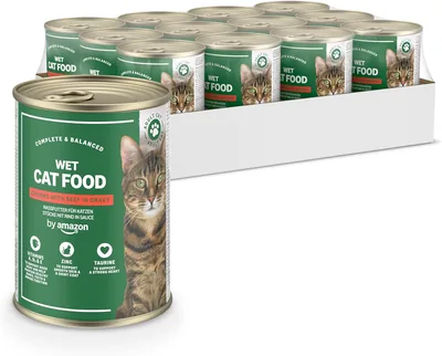 Cibo umido per gatti by Amazon con prelibatezze di manzo in salsa - 12 x 415g - Miglior affare