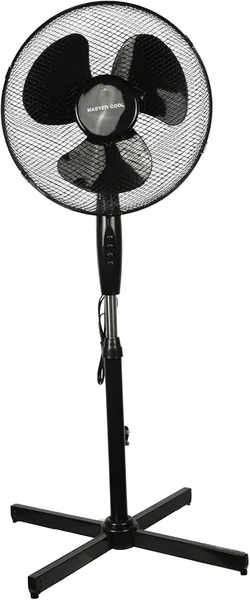 A2Z Pedestal Fan 16 Inch 3-Speed Setting Wide Angled Oscillating Electric Standing - Pedestal Fans PF11601 Black
