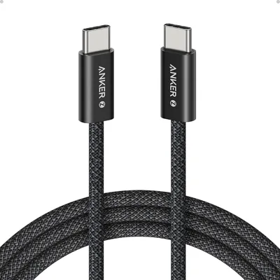 Anker Zolo USB C till USB C Kabel, Tärnad och Mot Vätte Type-C Snabbt Ladningskabel, Slimma Ansluf för MacBook Pro, iPhone 17/