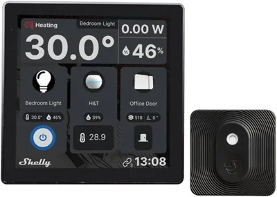 Shelly Wall Display Black + BLU H&T Black Automation Kit Best Deal