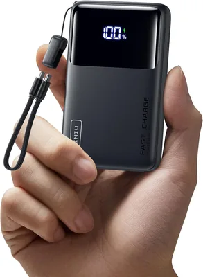 INIU 45W Power Bank, 10000mAh Przenośna Ładowarka z Kablem USB-C, Szybkie Ładowanie USB C PD3.0 QC4.0