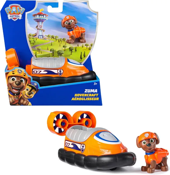 PAW Patrol - Hoverboard Vehículo y Figura Zuma | Juguetes PAW Patrol | Para Niños de 3 Años o Más | Regalo para Niños