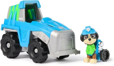 Paw Patrol - Véhicule de 15 cm et figurine Rex | Figure de voiture - Jouet en plastique recyclé - Enfants