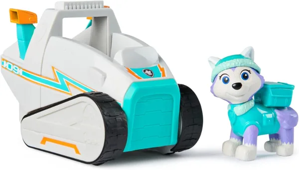 Paw Patrol, Everest Snow Plow Toy Vehicle with Collectible Action Figure