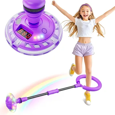 Balón de Saltar para Niñas - Iluminado y Recargable - Regalo Ideal para Juegos, 6-11 años