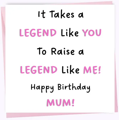 Printperfect Mum Birthday Cards - Pink Envelope Best Deal