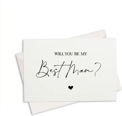 Pink Positive Will You Be My Best Man Proposal Card - A6 Luxury