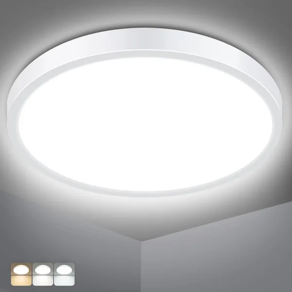 Slochi Bathroom Light, 3000K/4000K/6500K 3 Color Temperature, Waterproof IP54, Small, Round, Modern