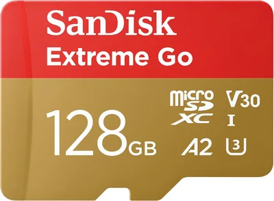 Carte MicroSDXC SanDisk 128GB Extreme Go + Adaptateur SD - 21% de réduction